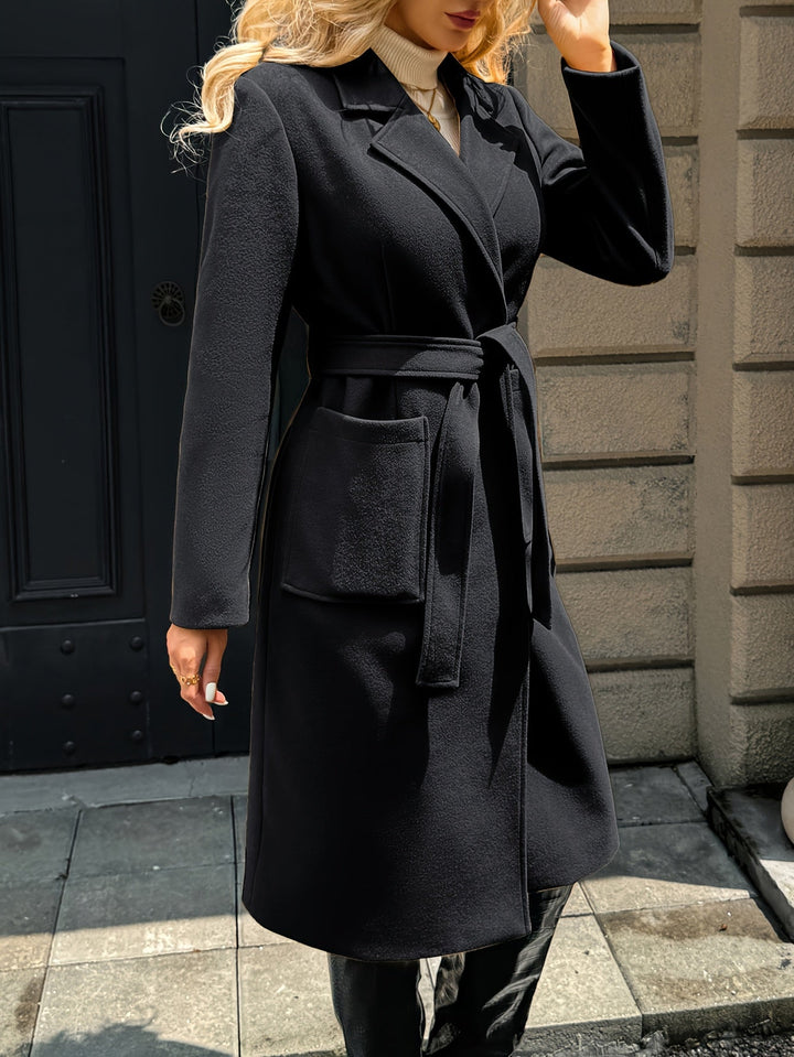 Evangeline | Tailored Belted Long Coat