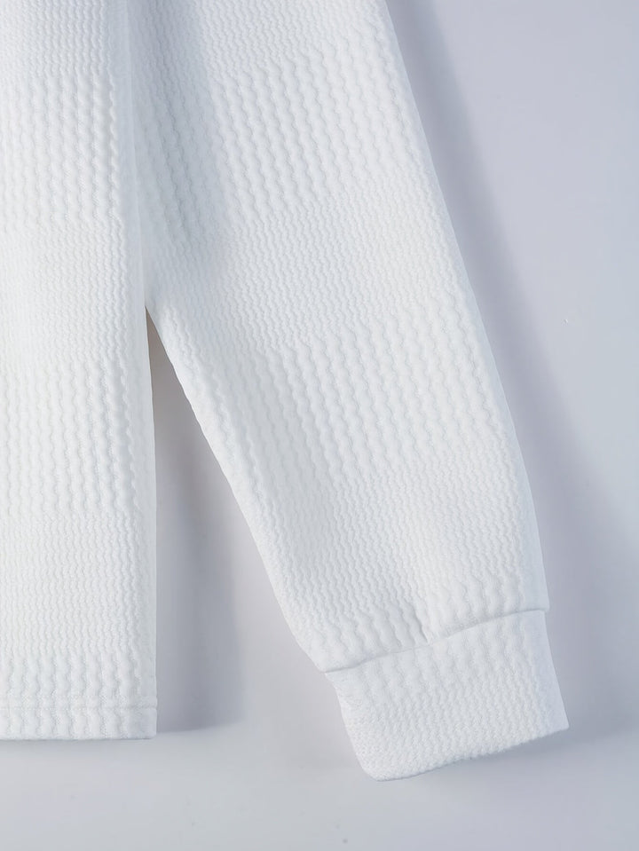 Fletcher | Textured Long-Sleeve Polo Shirt