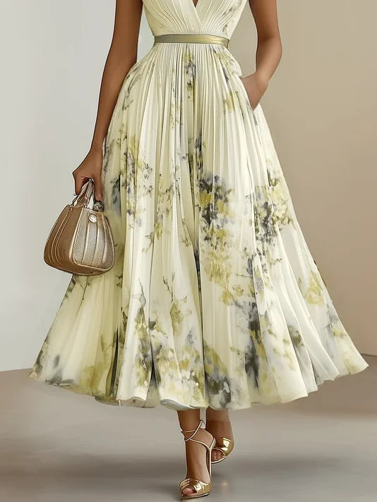 Betty | Elegant Sleeveless Long V-Neck Dress