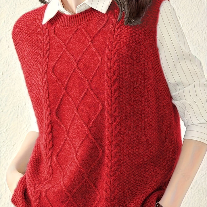 Brooke | Cable-Knit Jumper Vest