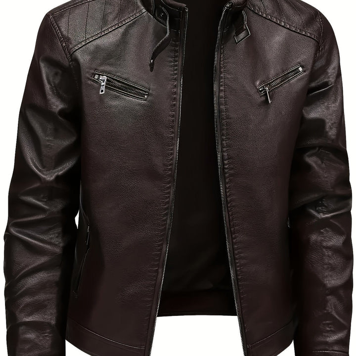 Tobias | Classic Stand-Collar Moto Jacket