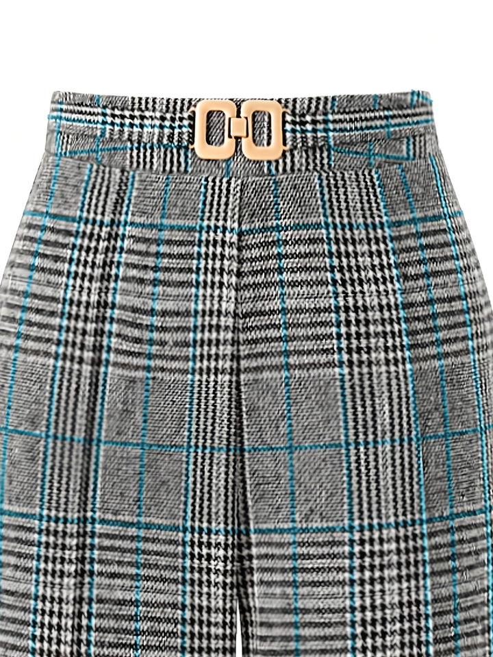 Matilda | Wide-Leg Plaid Trousers