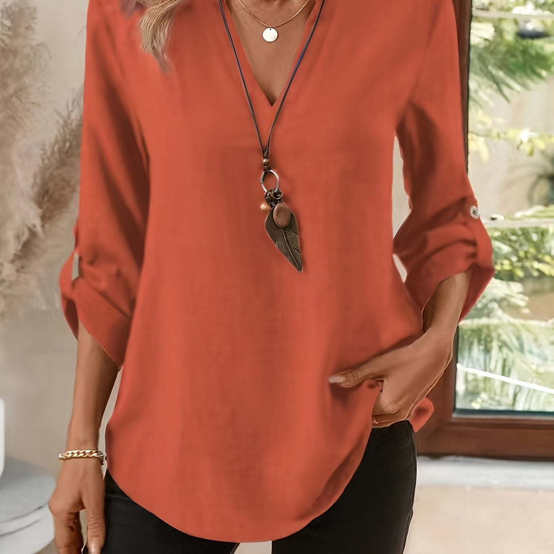 Corinne | Refined V-Neck Blouse