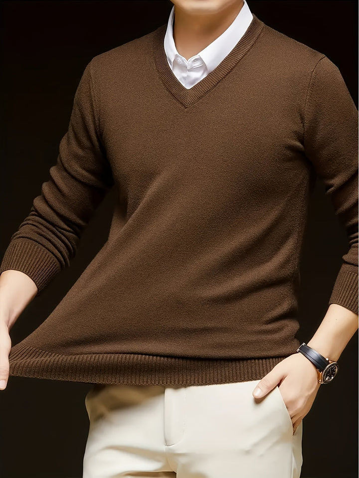 Hugh | Refined V-Neck Jumper