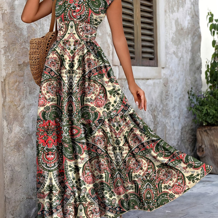 Roberta | Bohemian Paisley Maxi Dress