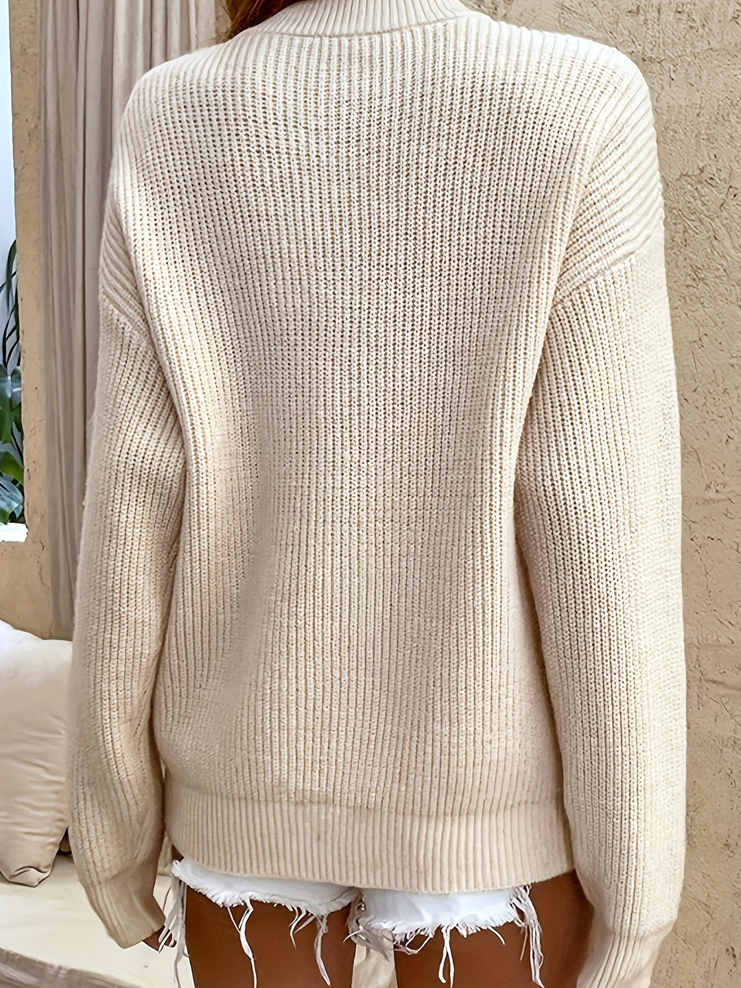 Cecilia | Ribbed Henley Jumper