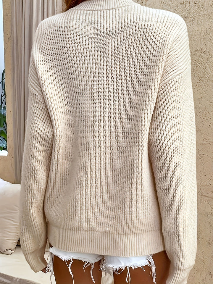 Cecilia | Ribbed Henley Jumper