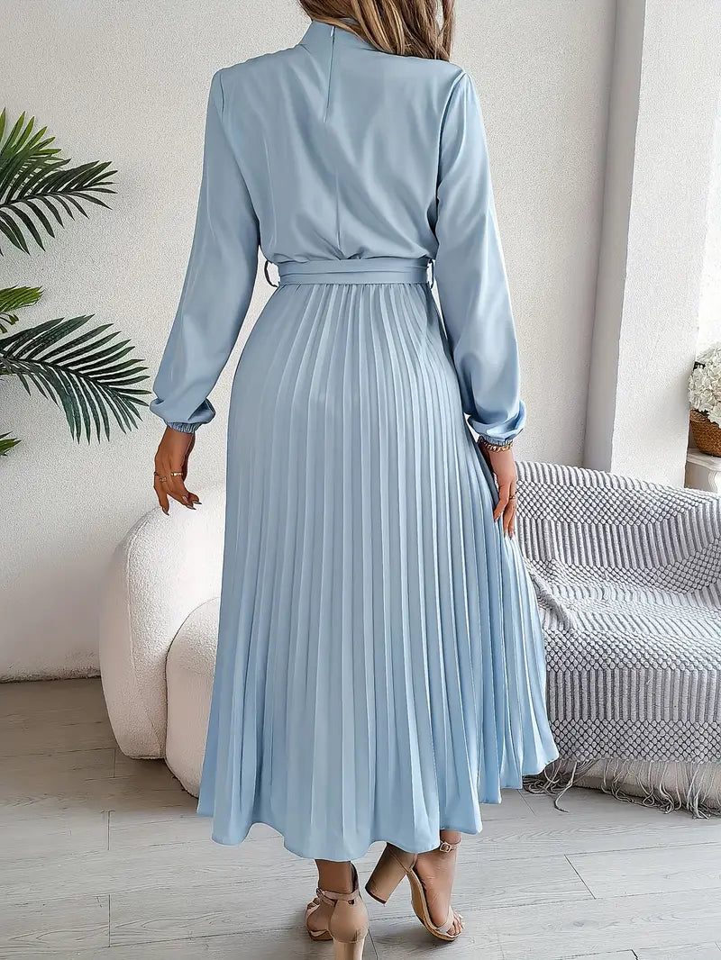 Isabelle | Long-Sleeve Belted Waist Midi Dress