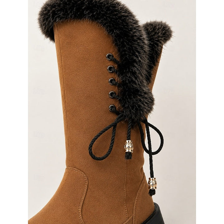Adriana | Fur-Trimmed Knee-High Winter Boots
