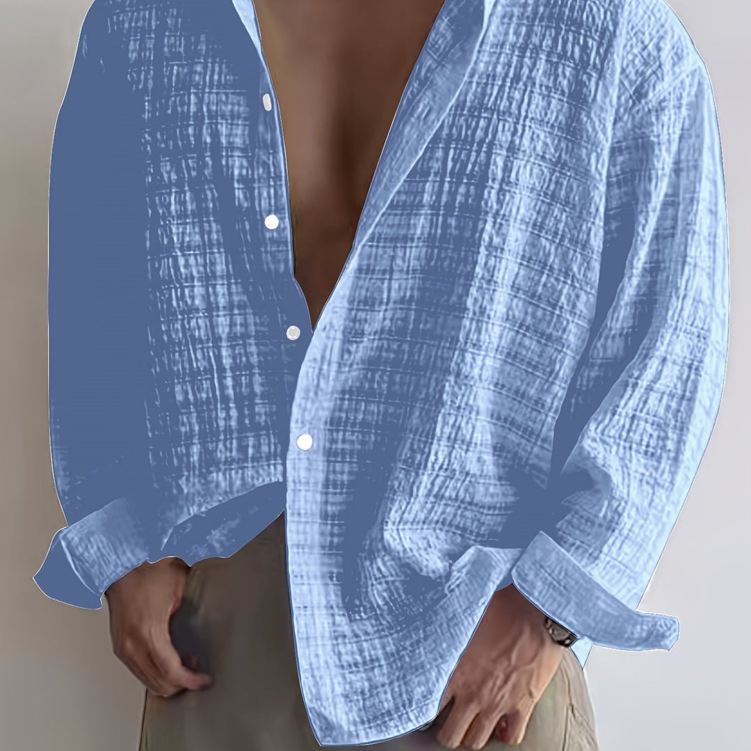 Rafael | Relaxed Textured Long-Sleeve Shirt