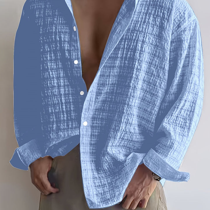Rafael | Relaxed Textured Long-Sleeve Shirt