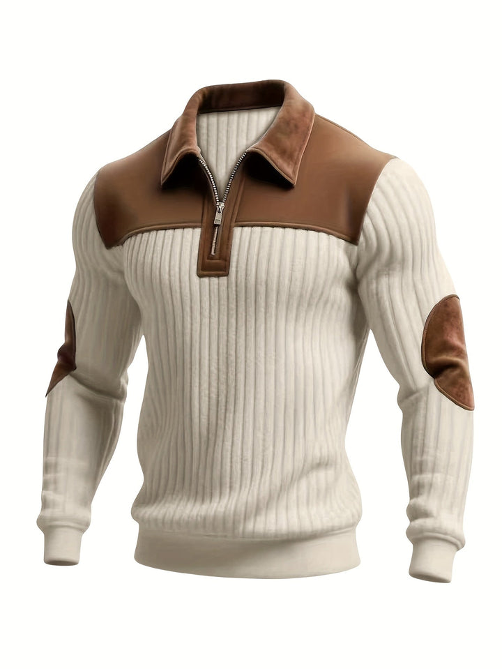 Roland | Two-Tone Quarter-Zip Pullover
