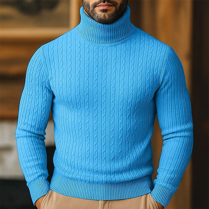 Rupert | Cable Knit Turtleneck Jumper