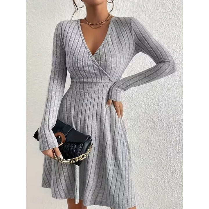 Yvonne | Wrap-Neck A-Line Dress
