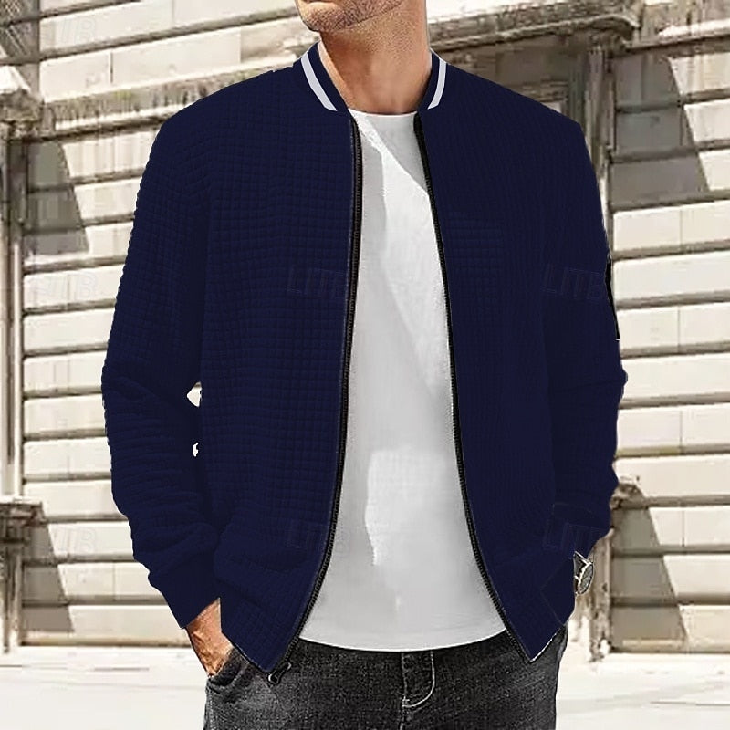 Zachary | Textured Bomber Jacket