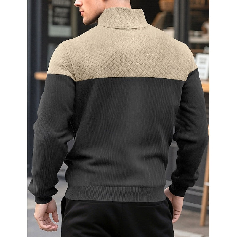 Braxton | Textured Quarter-Zip Sweatshirt