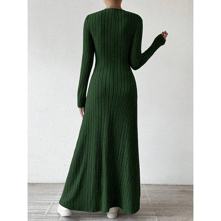 Willa | Ribbed Long-Sleeve Maxi Dress