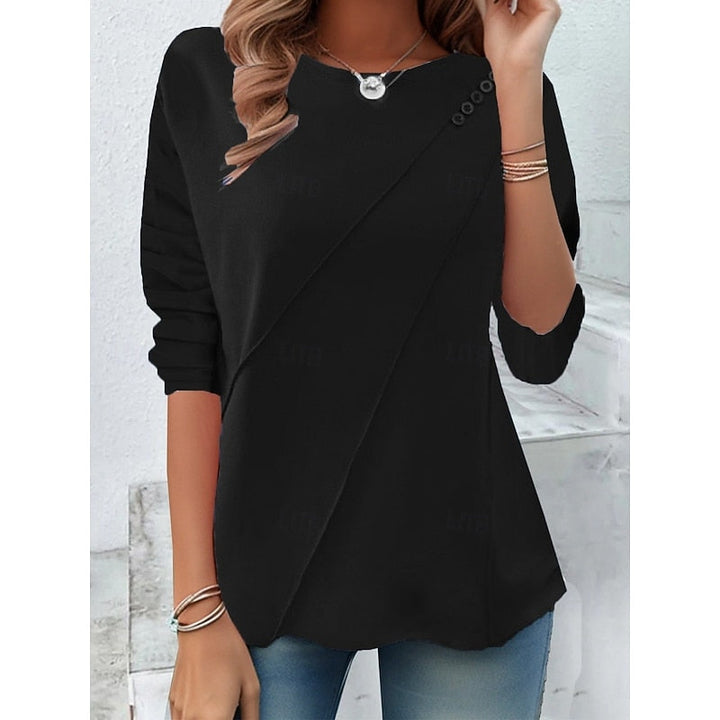 Miranda | Draped Button-Detail Top