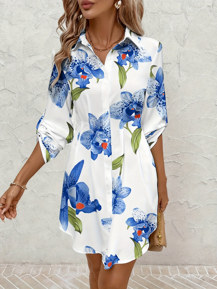 Josie | Floral Button-Front Shirt Dress