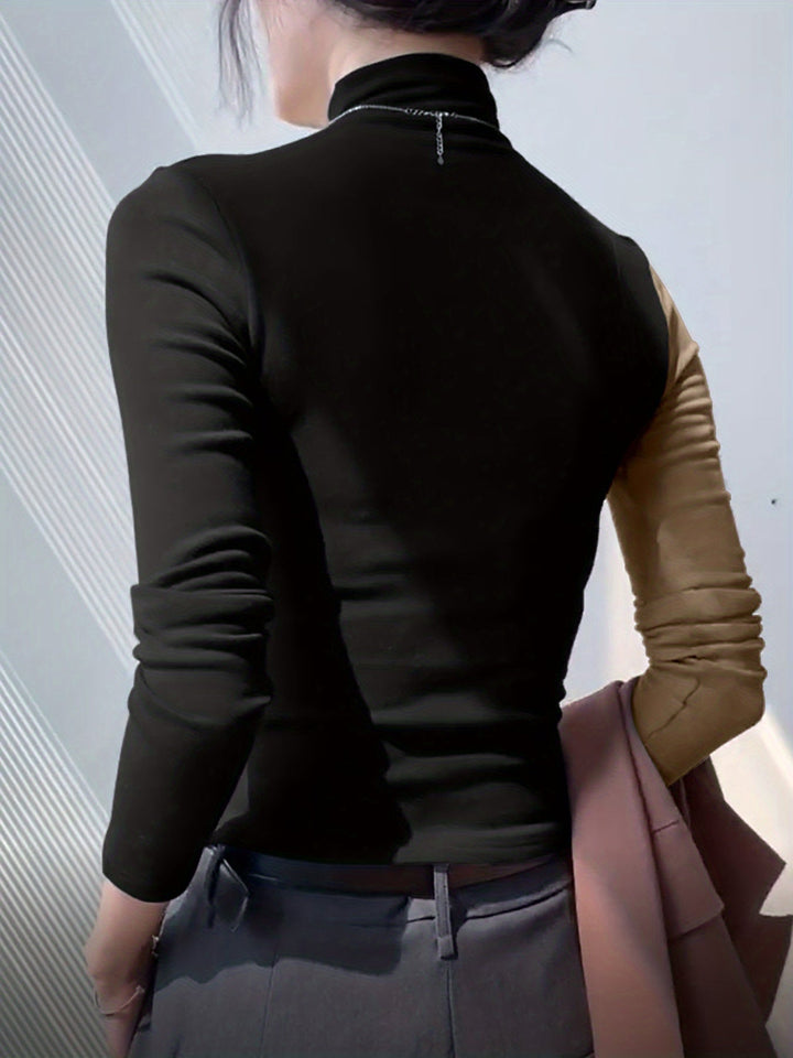 Eliana | Cutout Mock Neck Top