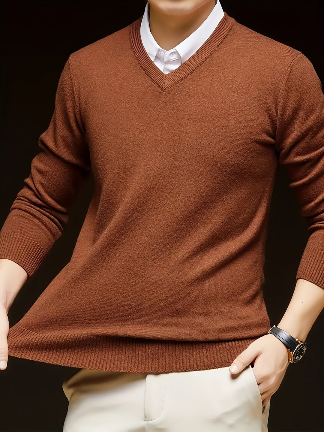 Hugh | Refined V-Neck Jumper
