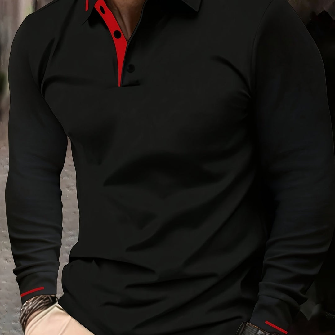 Dalton | Refined Long-Sleeve Polo Shirt
