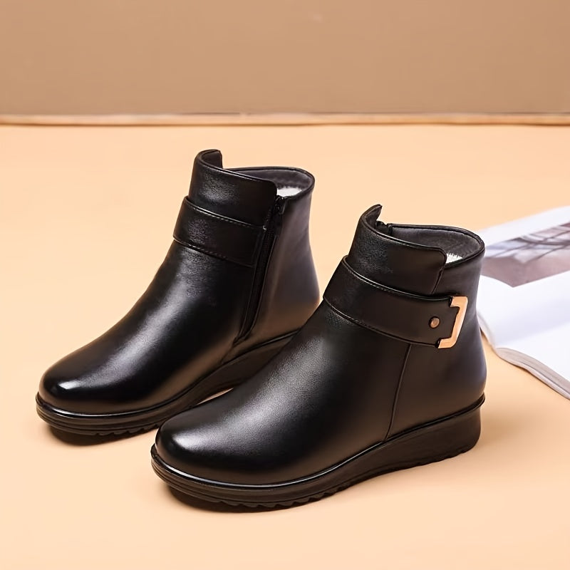 Bernadette | Cozy Buckle Ankle Boots