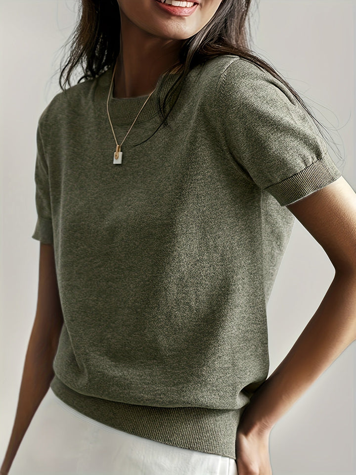 Harriet | Fine-Knit Short Sleeve Jumper