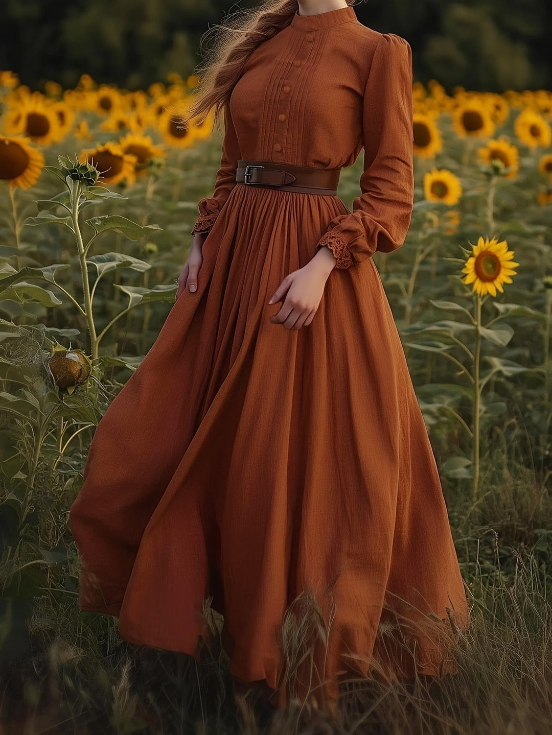 Emmeline | Vintage Pleated Maxi Dress