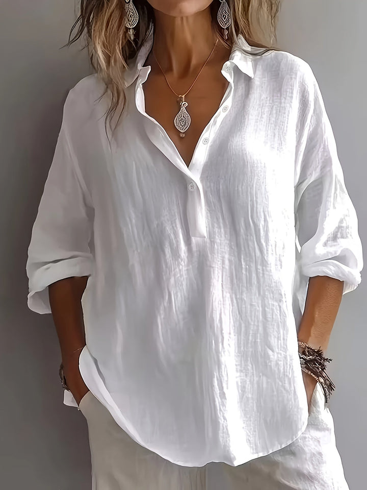 Freya | Relaxed Collared Blouse