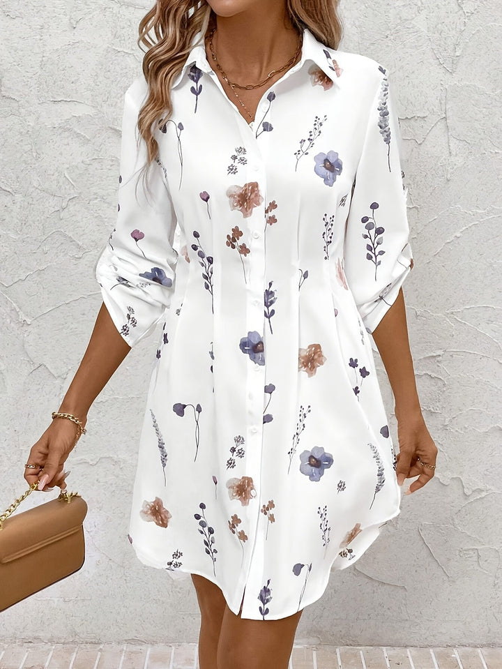 Josie | Floral Button-Front Shirt Dress