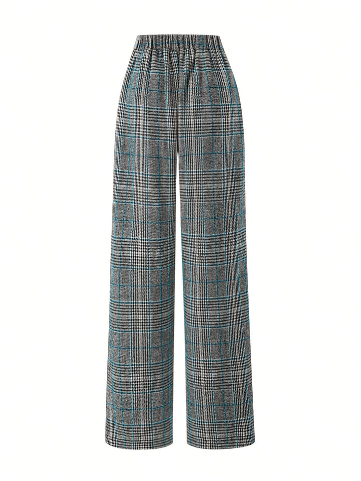Matilda | Wide-Leg Plaid Trousers