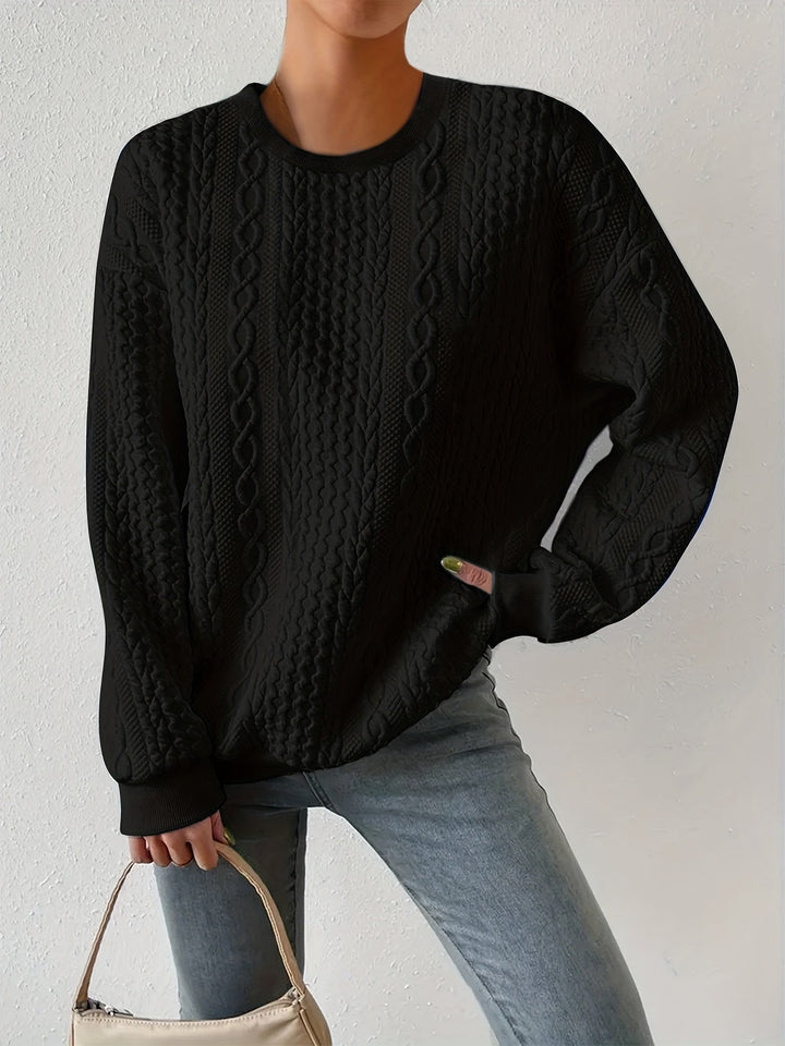 Joyce | Textured Cable-Knit Sweatshirt