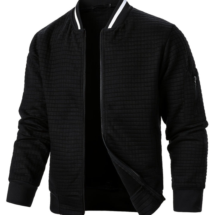 Raymond | Textured Zip-Up Bomber Jacket