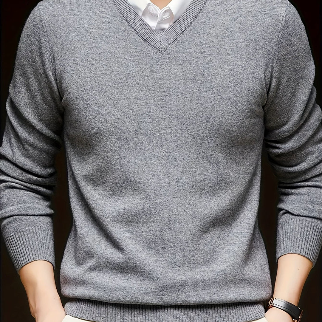 Hugh | Refined V-Neck Jumper