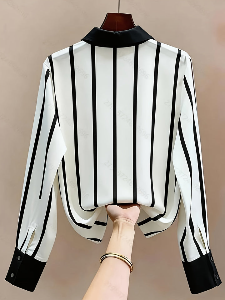Serena | Contrast Stripe Shirt