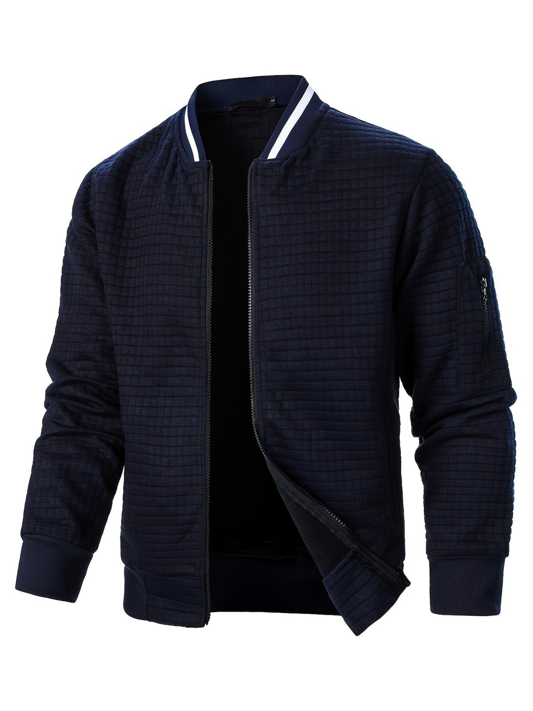 Raymond | Textured Zip-Up Bomber Jacket
