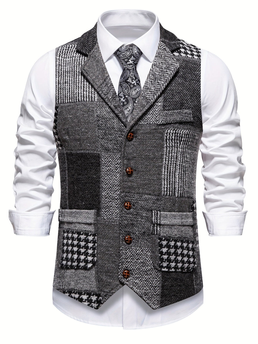 Tobias | Patchwork Tailored Waistcoat