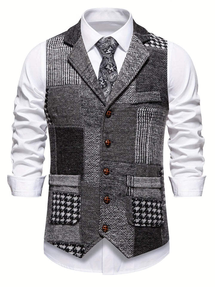 Tobias | Patchwork Tailored Waistcoat