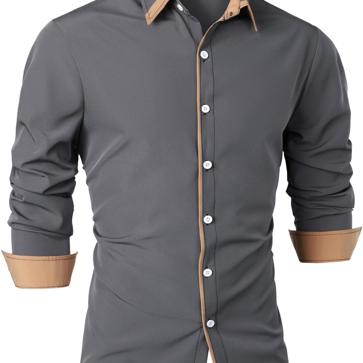 Lucille | Contrast-Trim Long Sleeve Shirt