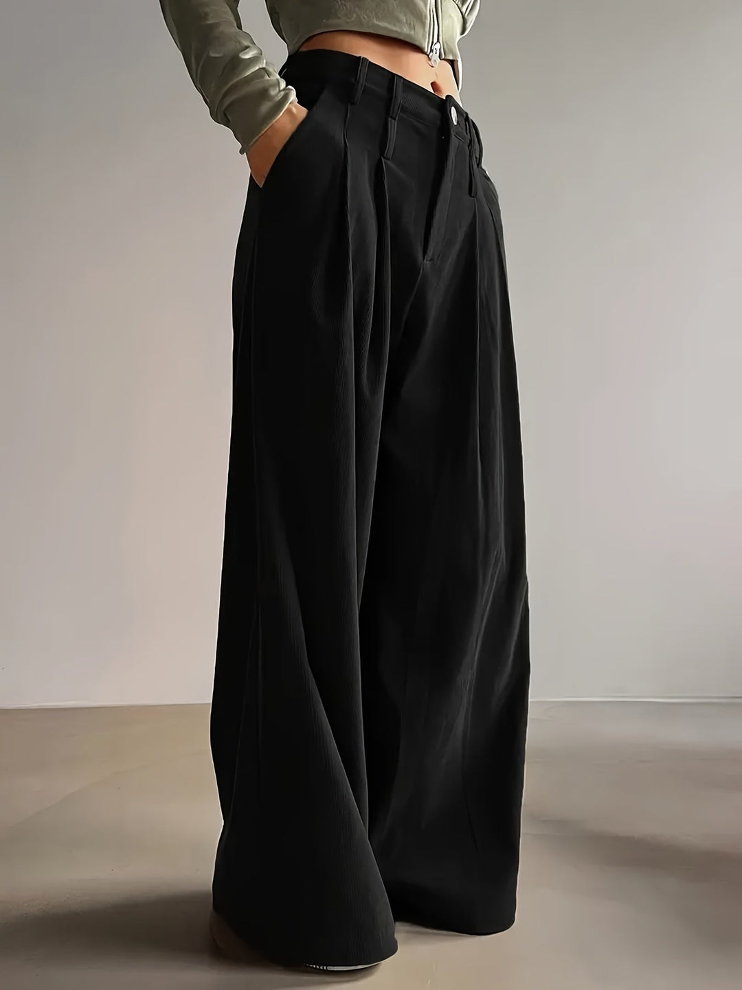 Celine | Pleated Wide-Leg Trousers