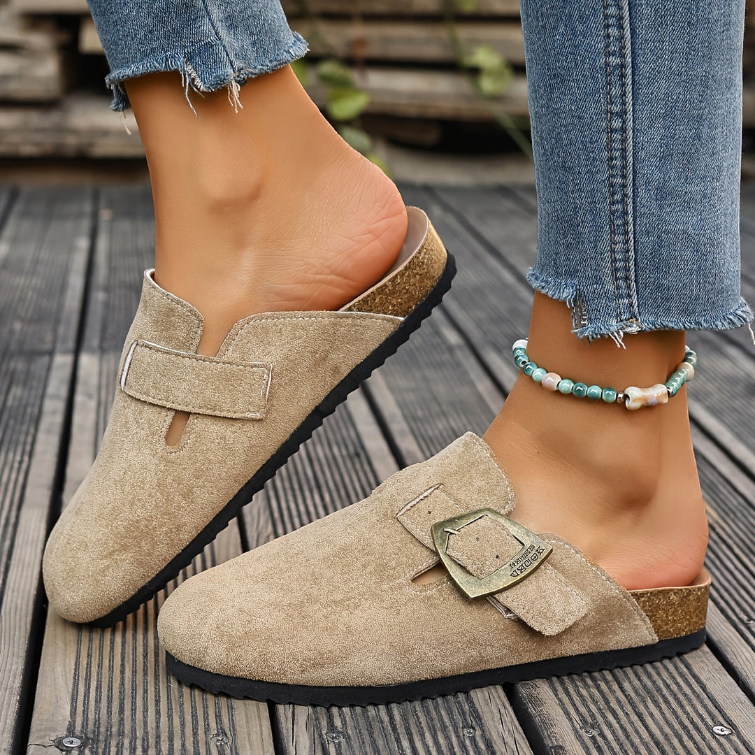 Winona | Buckle-Detail Slip-On Mules