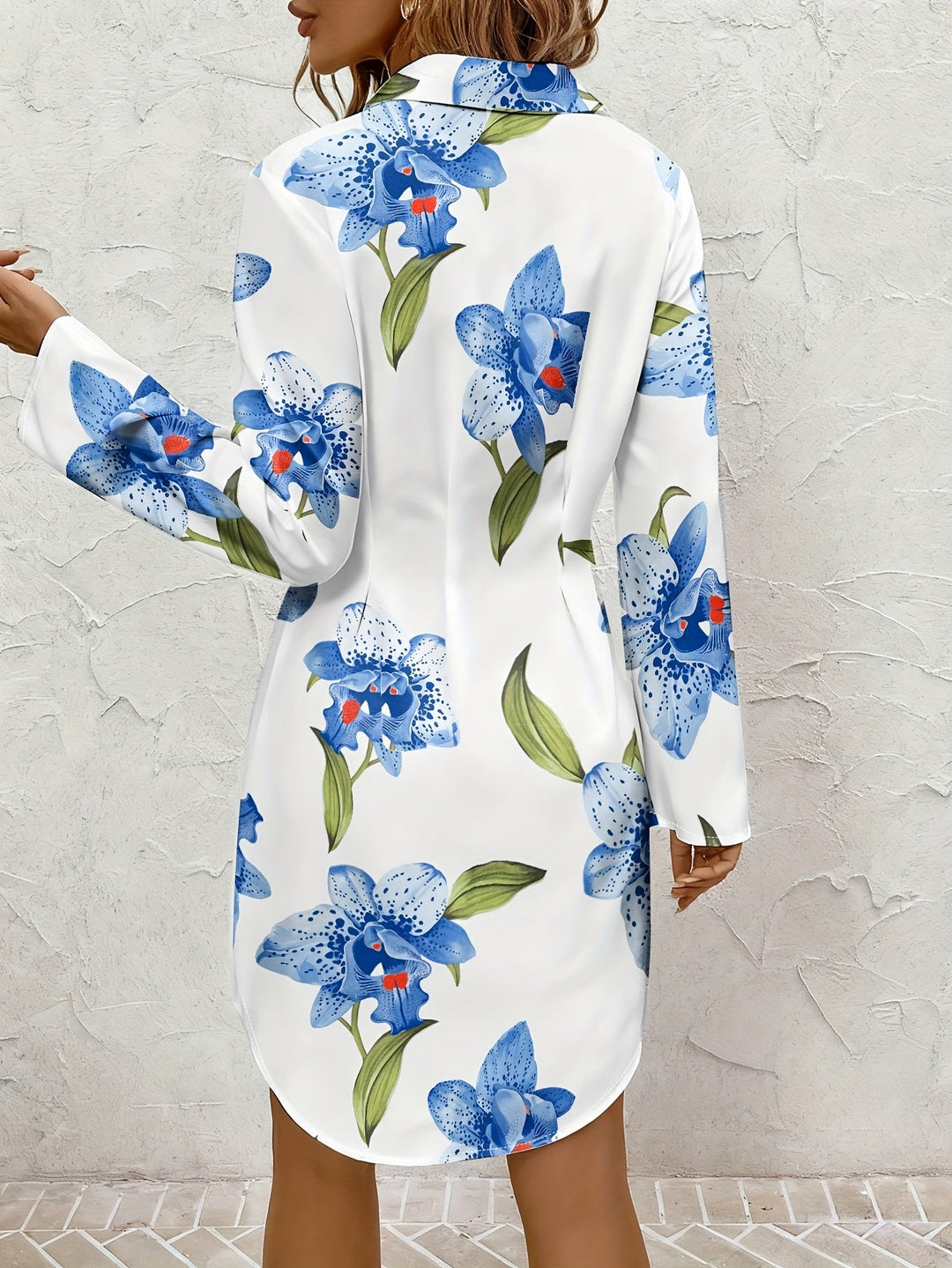 Josie | Floral Button-Front Shirt Dress