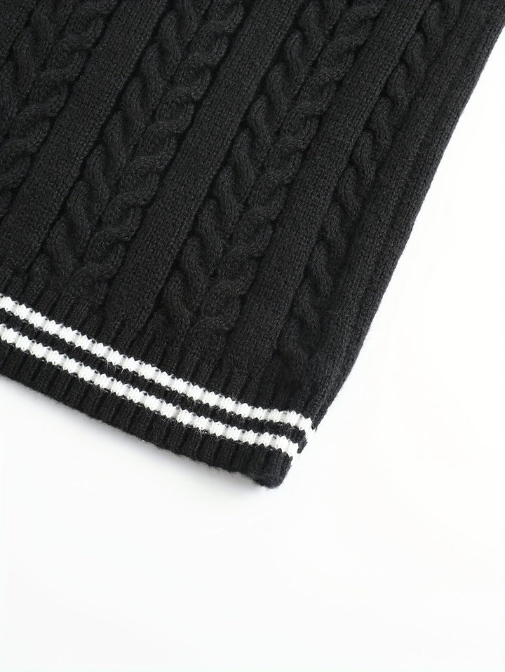 Gideon | Cable-Knit V-Neck Jumper Vest