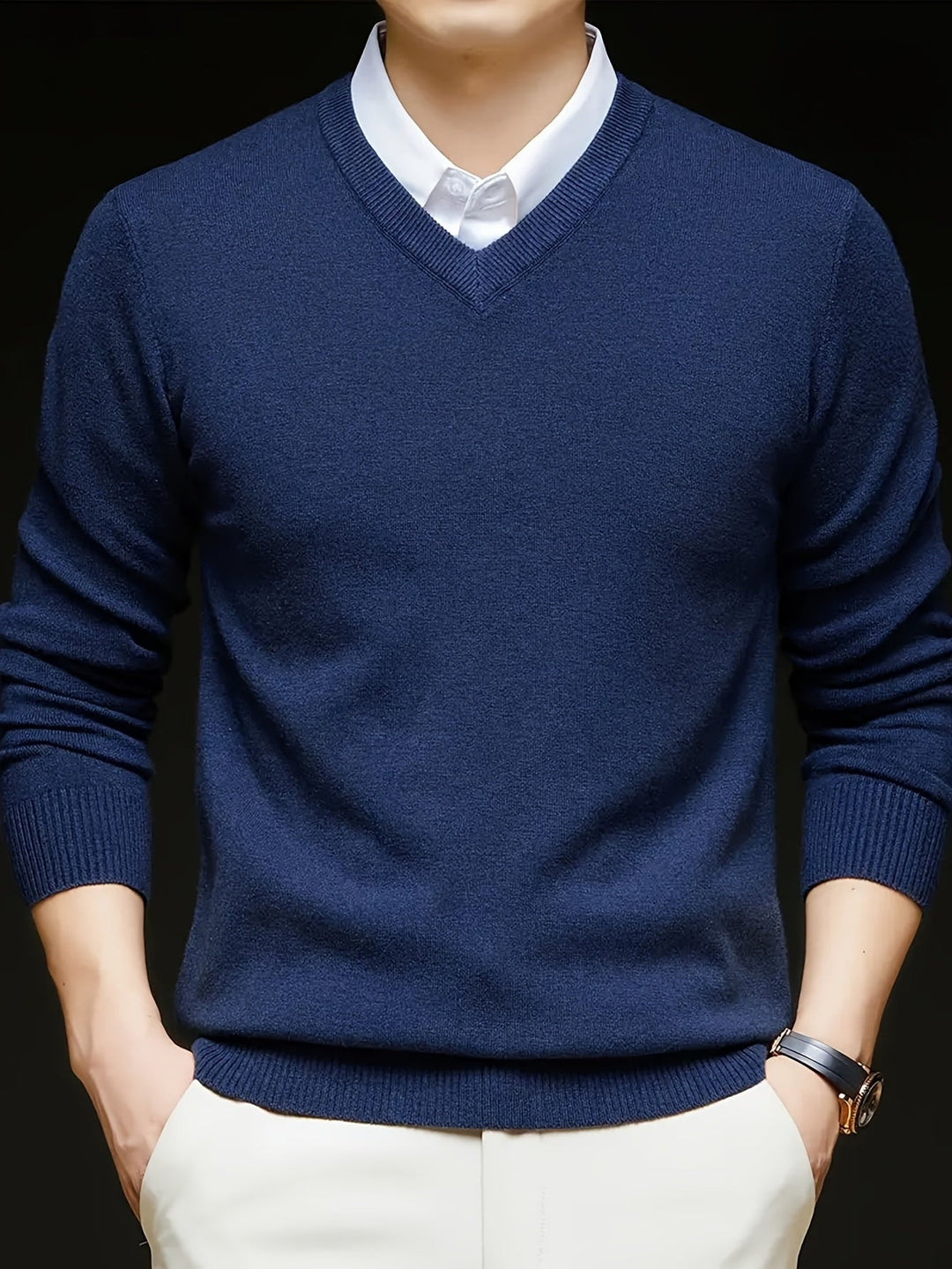 Hugh | Refined V-Neck Jumper
