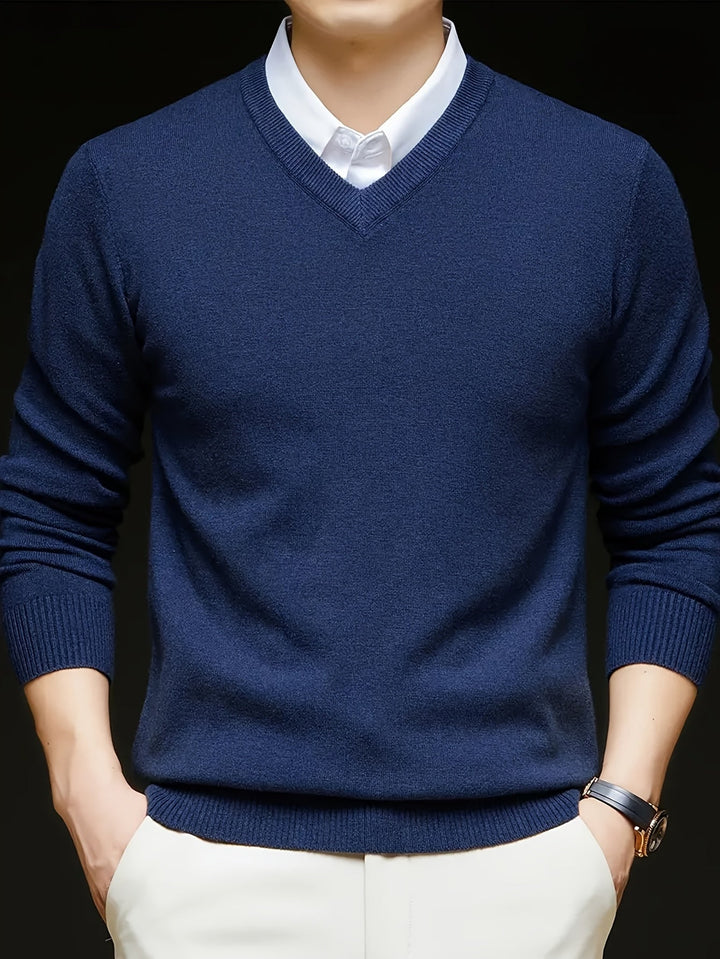 Hugh | Refined V-Neck Jumper
