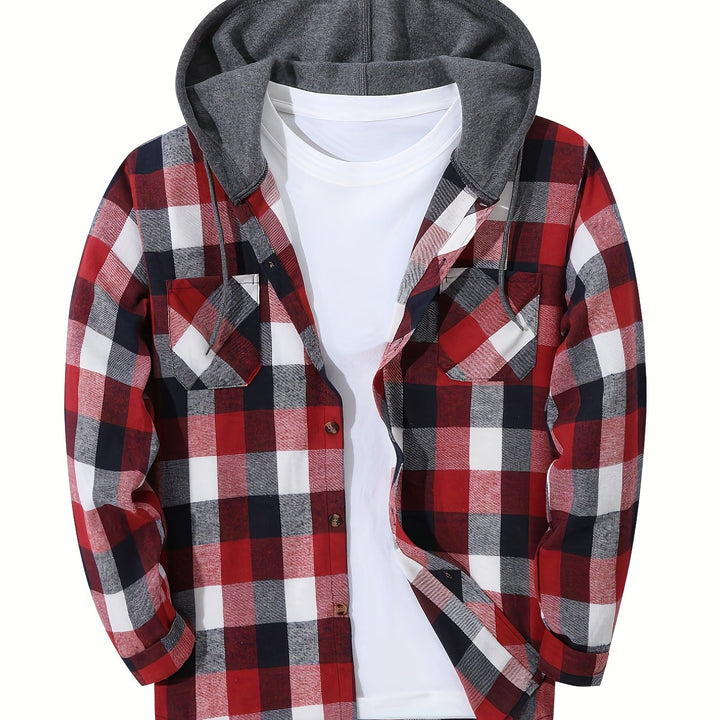 Braxton | Checked Hooded Shirt