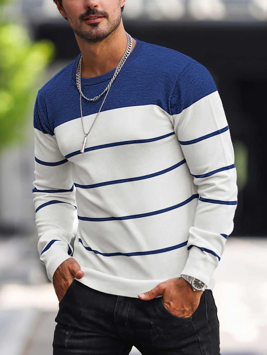 Henry | Striped Crew Neck Jumper