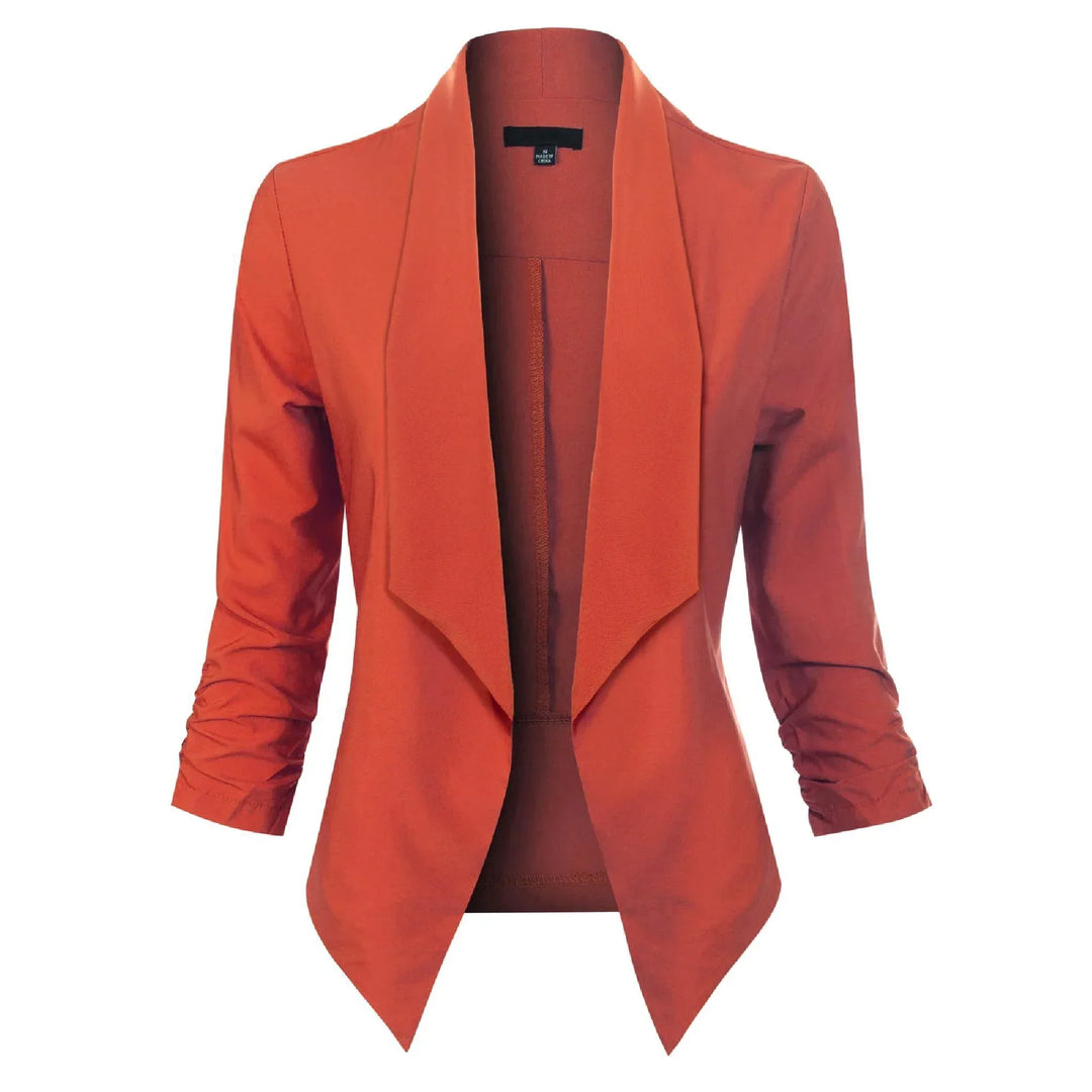 Penelope | Open-Front Draped Blazer