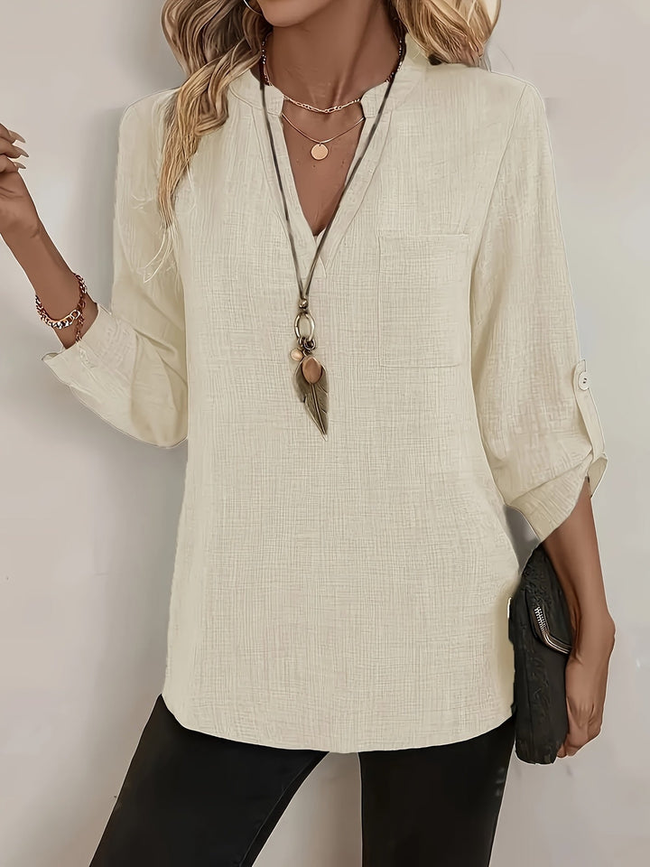 Ophelia | Relaxed V-Neck Blouse